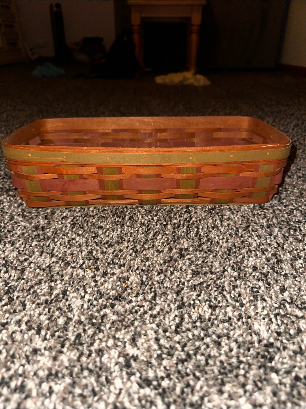 longaberger harvest weave rectangular basket